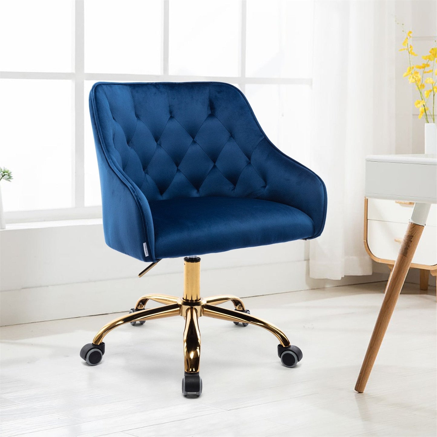 Tufted Swivel Desk Chair