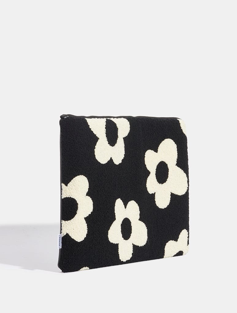 Monochrome Daisy Fuzzy Laptop Case