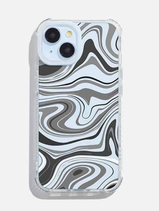 Monochrome Swirl Shock iPhone Case