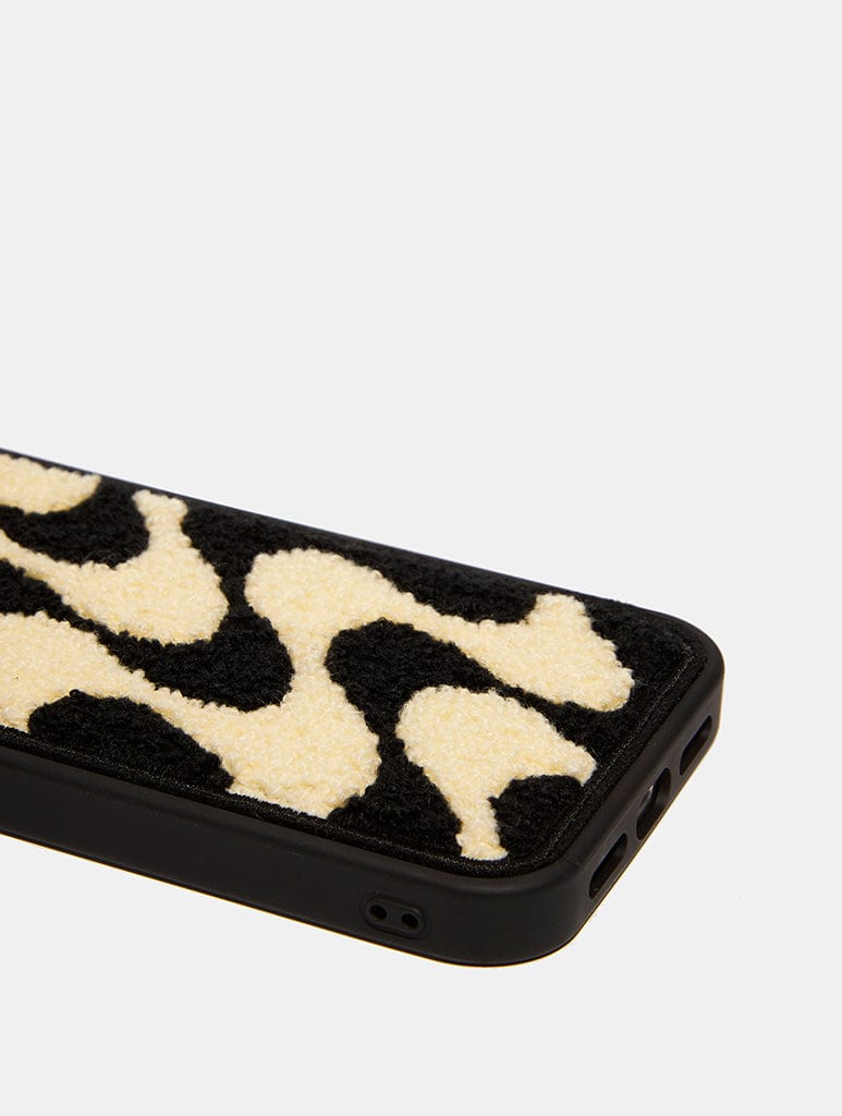 Monochrome Wave Tufted iPhone Case