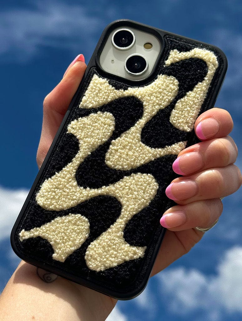 Monochrome Wave Tufted iPhone Case