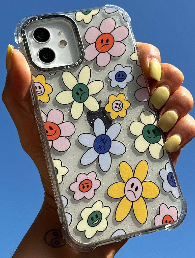 Moody Flowers Shock iPhone Case