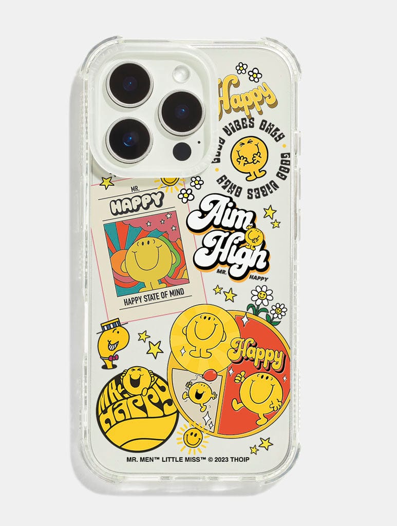Mr Men and Little Miss x Skinnydip Mr Happy Sticker Shock iPhone Case