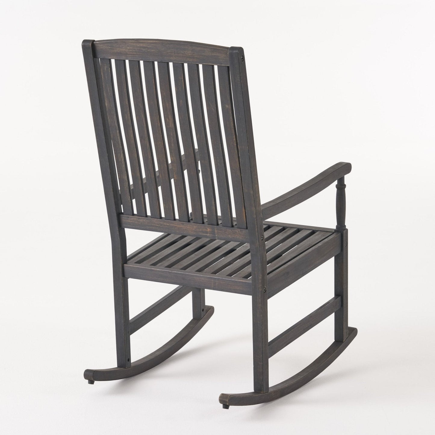 Muse Outdoor Acacia Rocking Chair with Slat Design