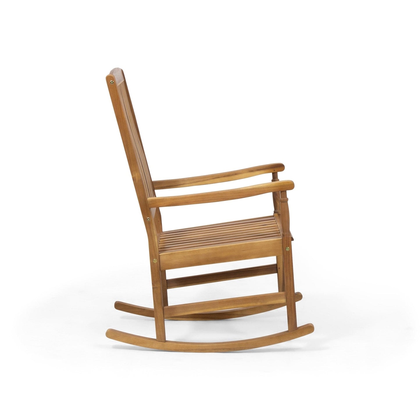 Muse Outdoor Acacia Rocking Chair with Slat Design