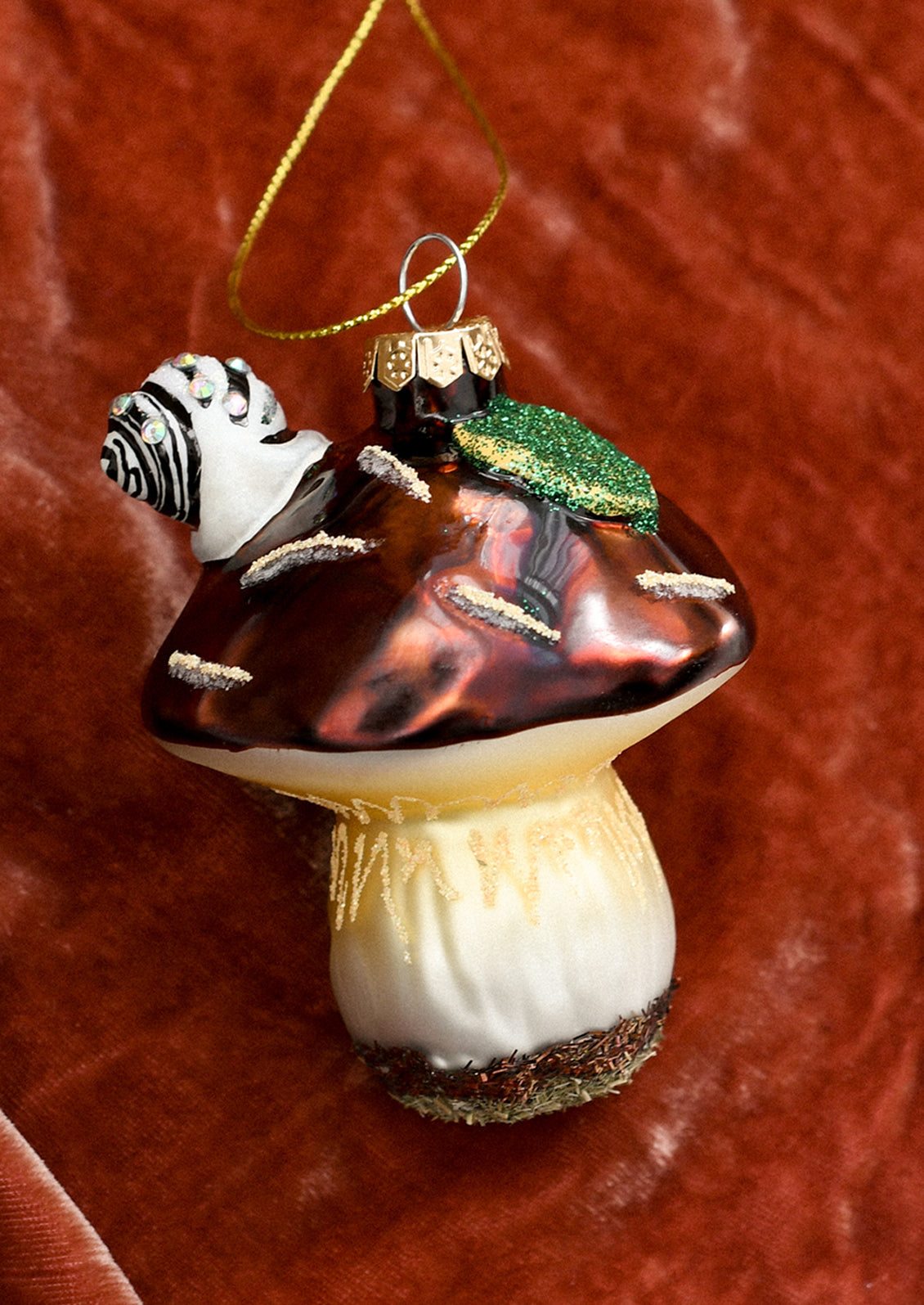 Mushroom With Snail Ornament
