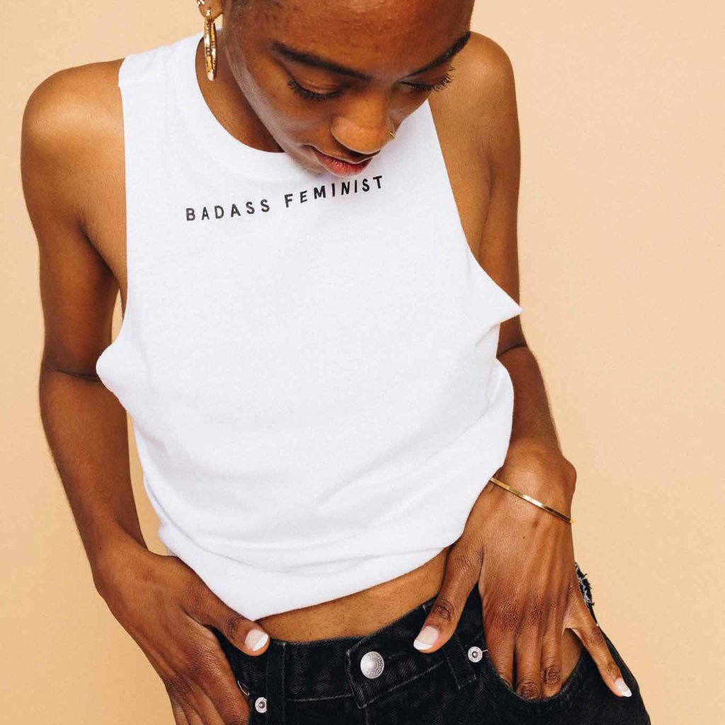 Badass Feminist Cropped Tank