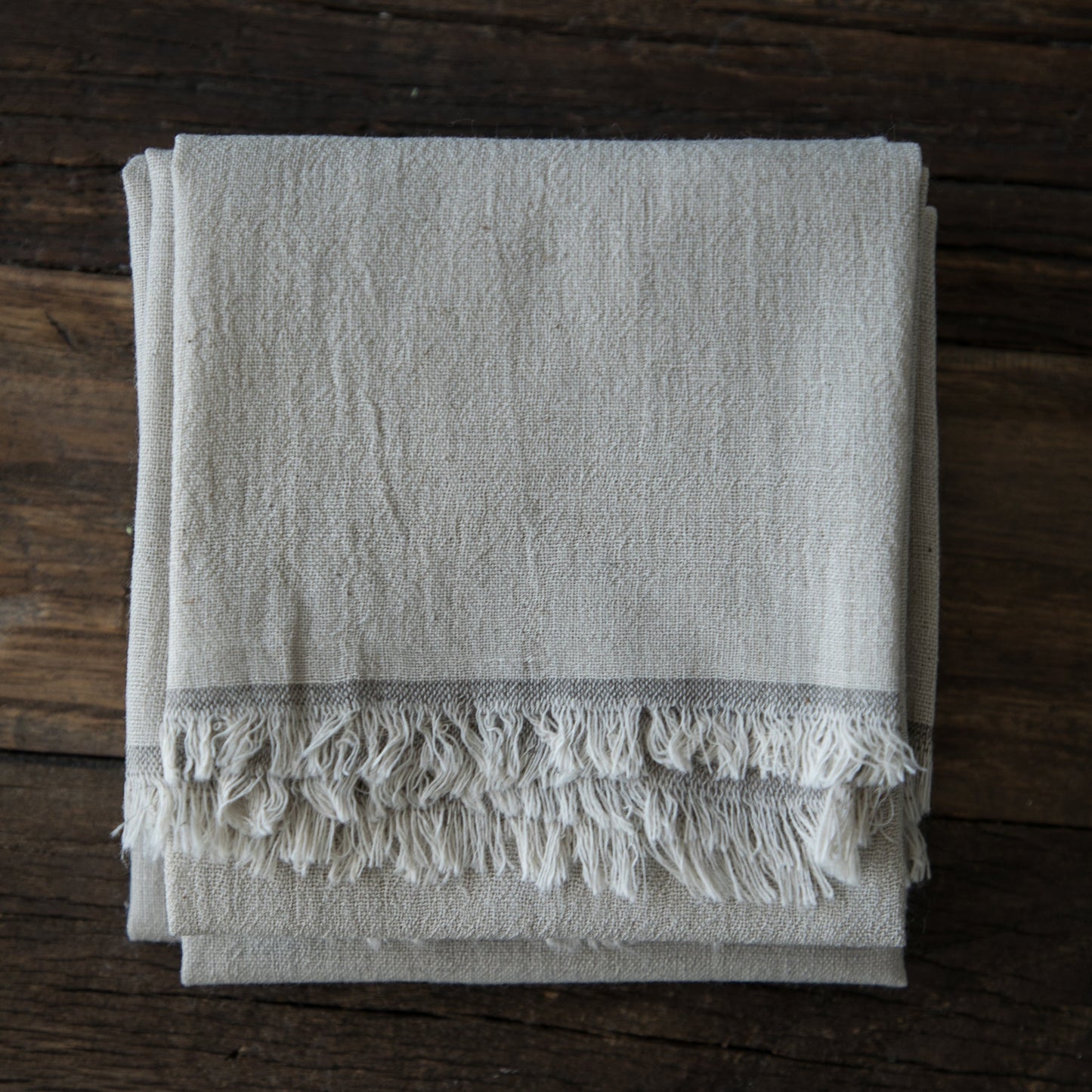 Dove Gray Napkins / Fringe {Tight Weave}