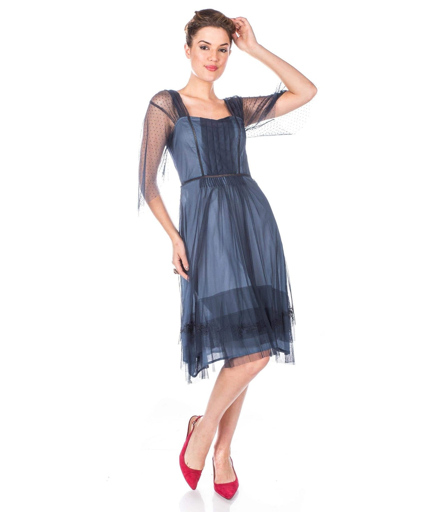 Nataya 1920s Indigo Vintage Style Flapper Dress