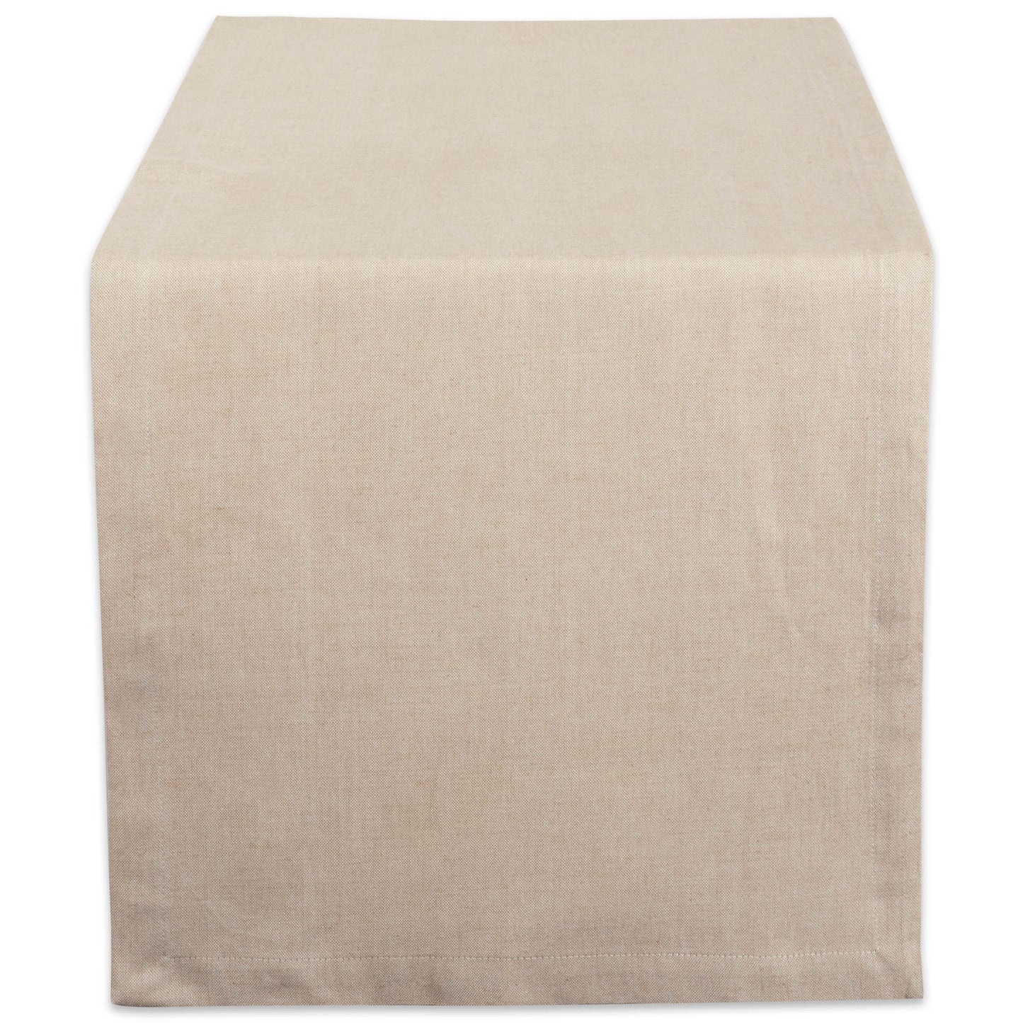Natural Solid Chambray 14"X108" Table Runner