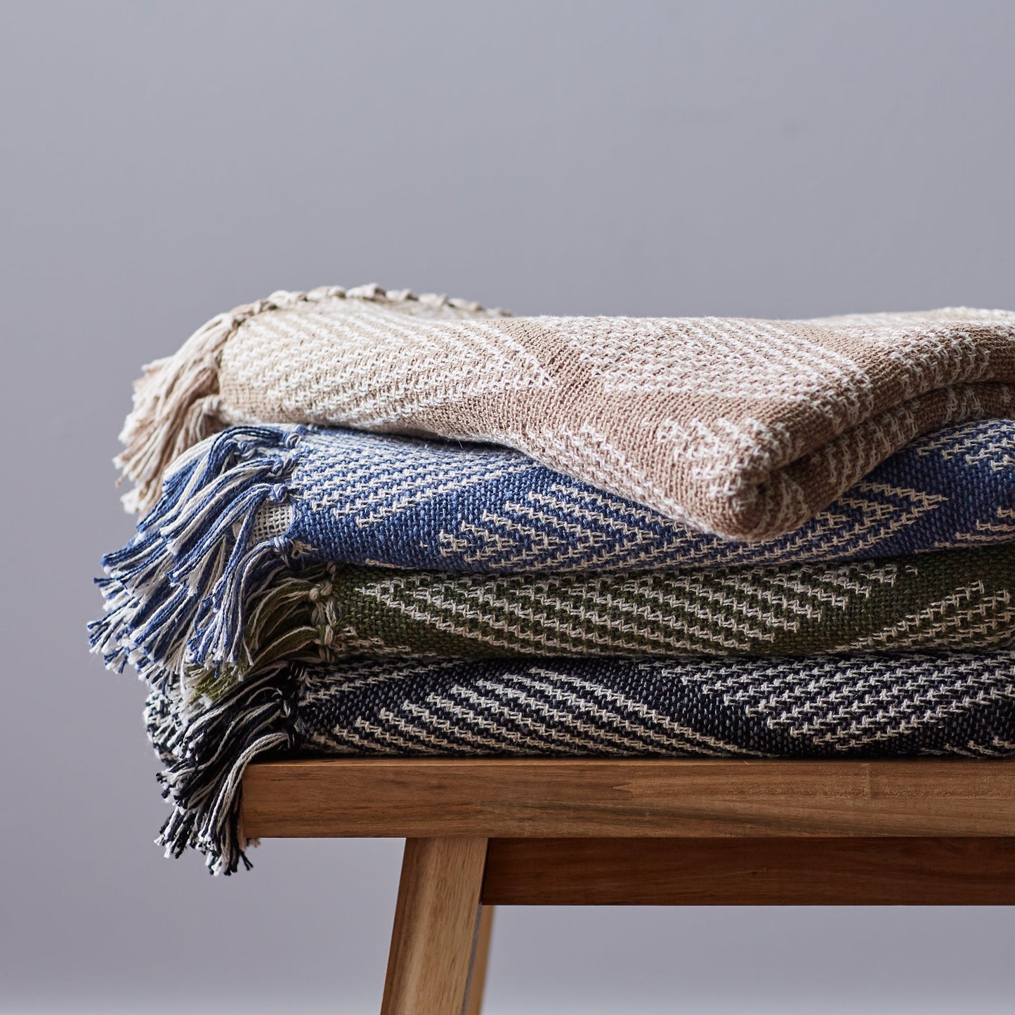 Natural Tone Multi Diamond Throw