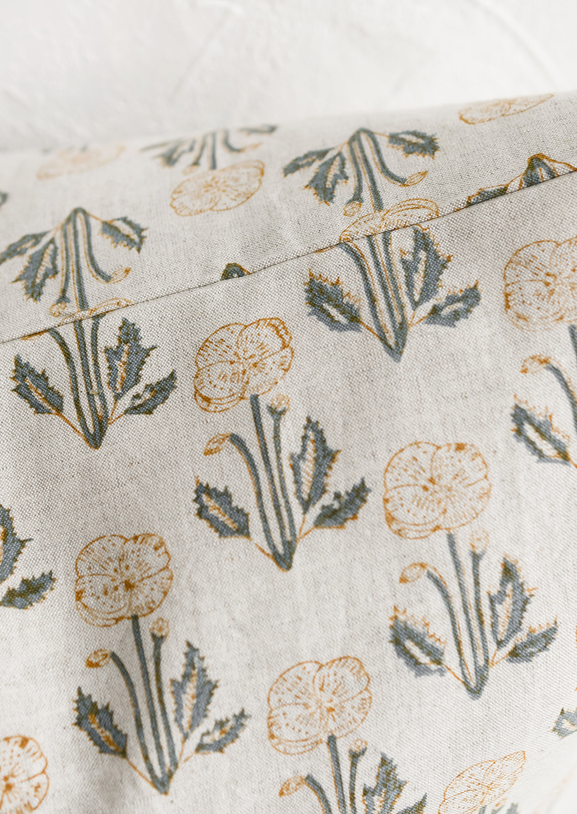 Naya Block Print Linen Pillow