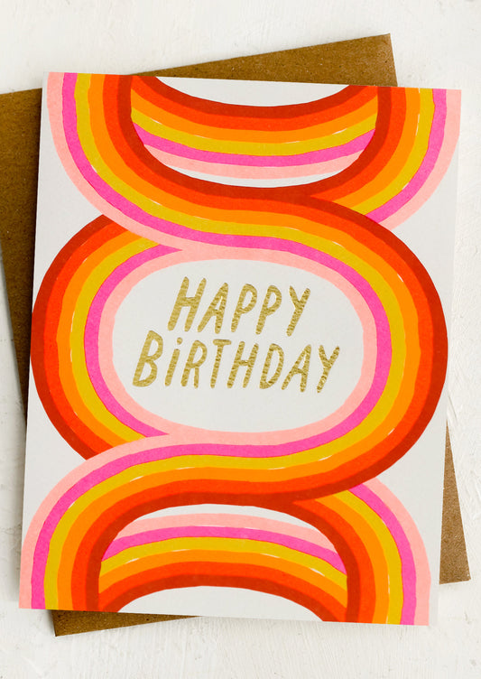 Neon Arches Birthday Card