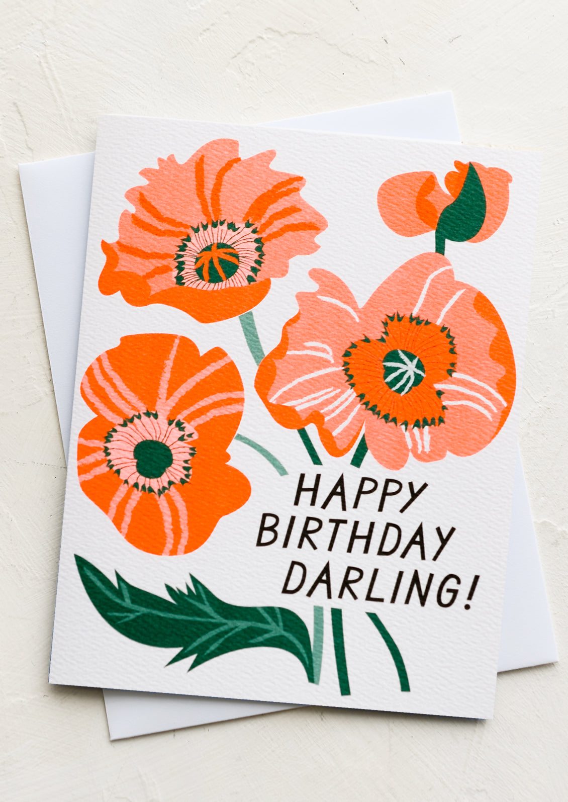Poppies Happy Birthday Darling Card