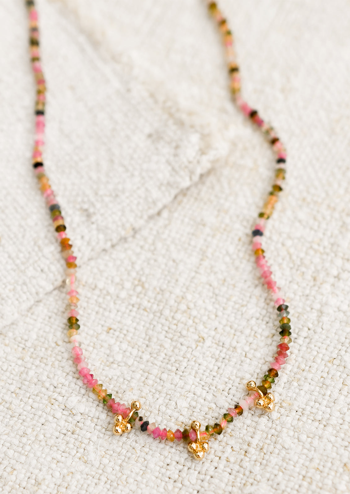 Neon String Tourmaline Necklace