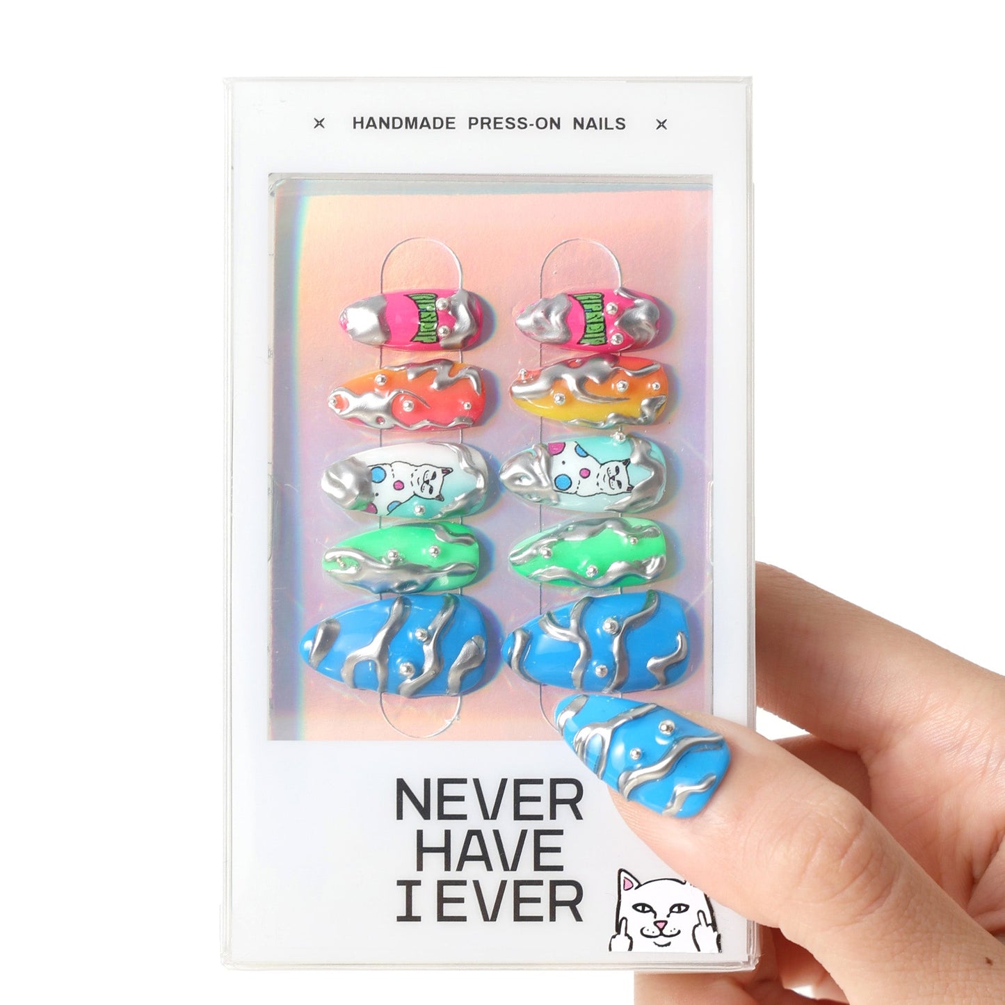 Psychedelic Handmade Nail Set