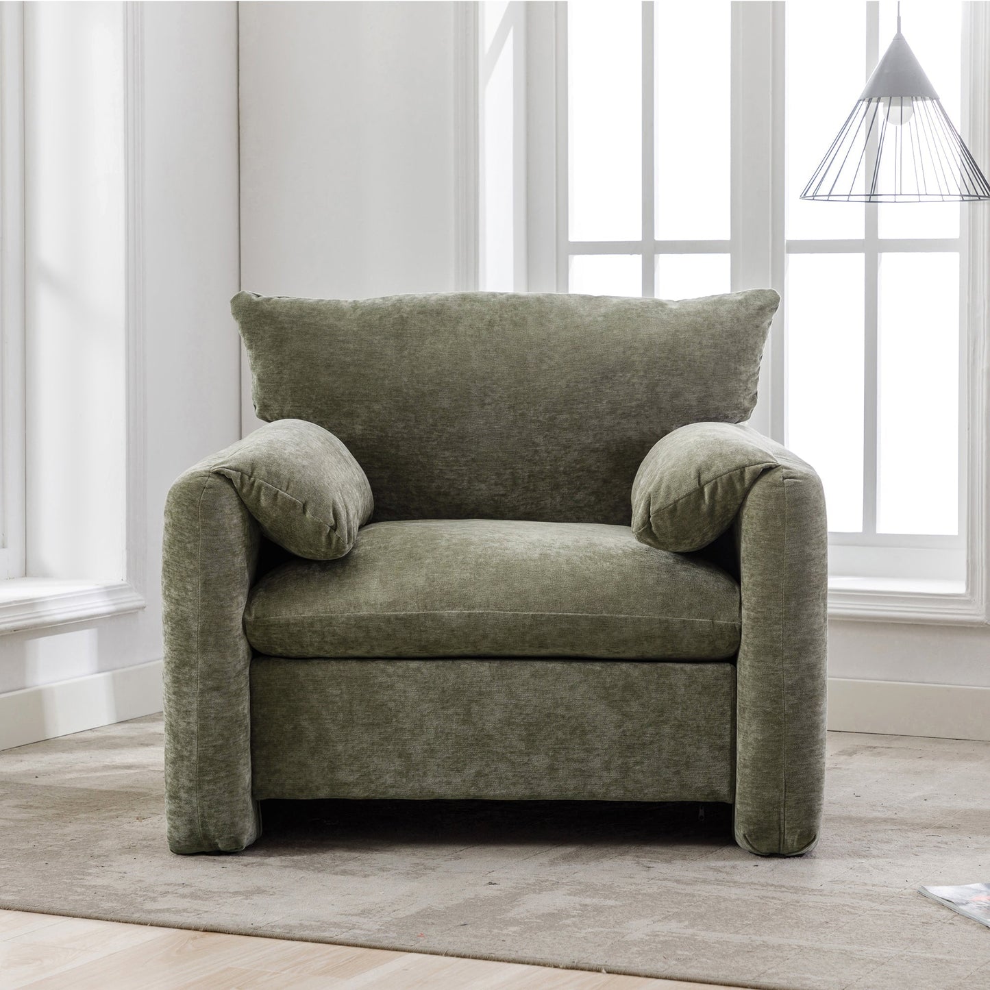 Nolan Oversized Chenille Armchair