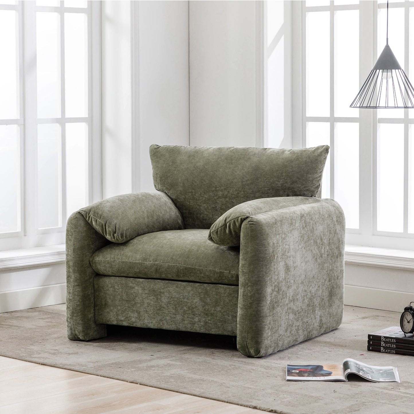 Nolan Oversized Chenille Armchair
