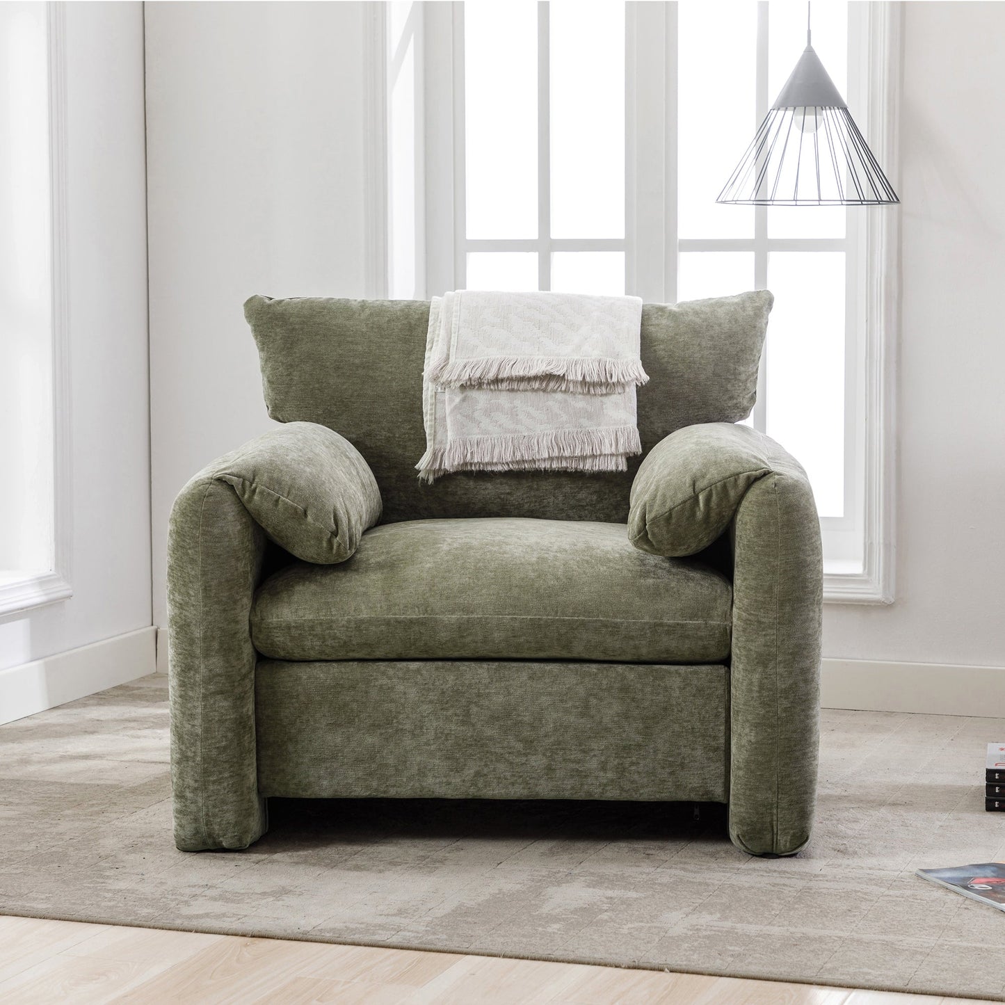 Nolan Oversized Chenille Armchair