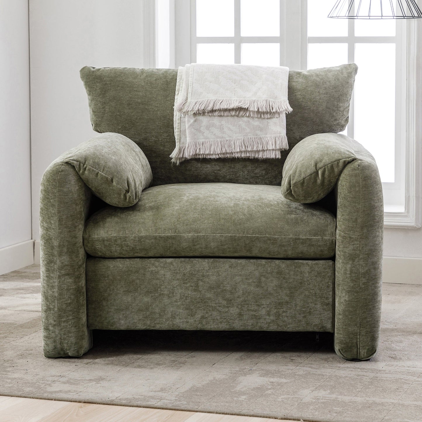 Nolan Oversized Chenille Armchair