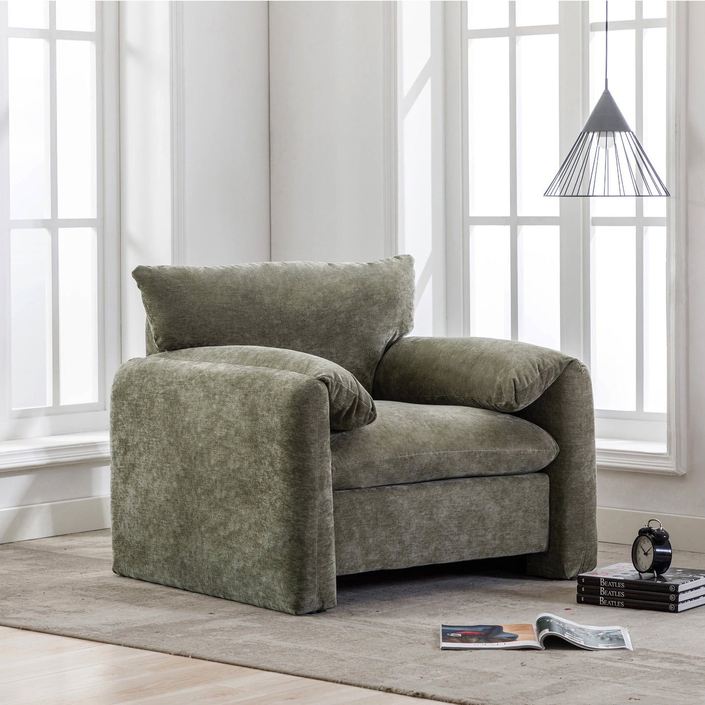 Nolan Oversized Chenille Armchair