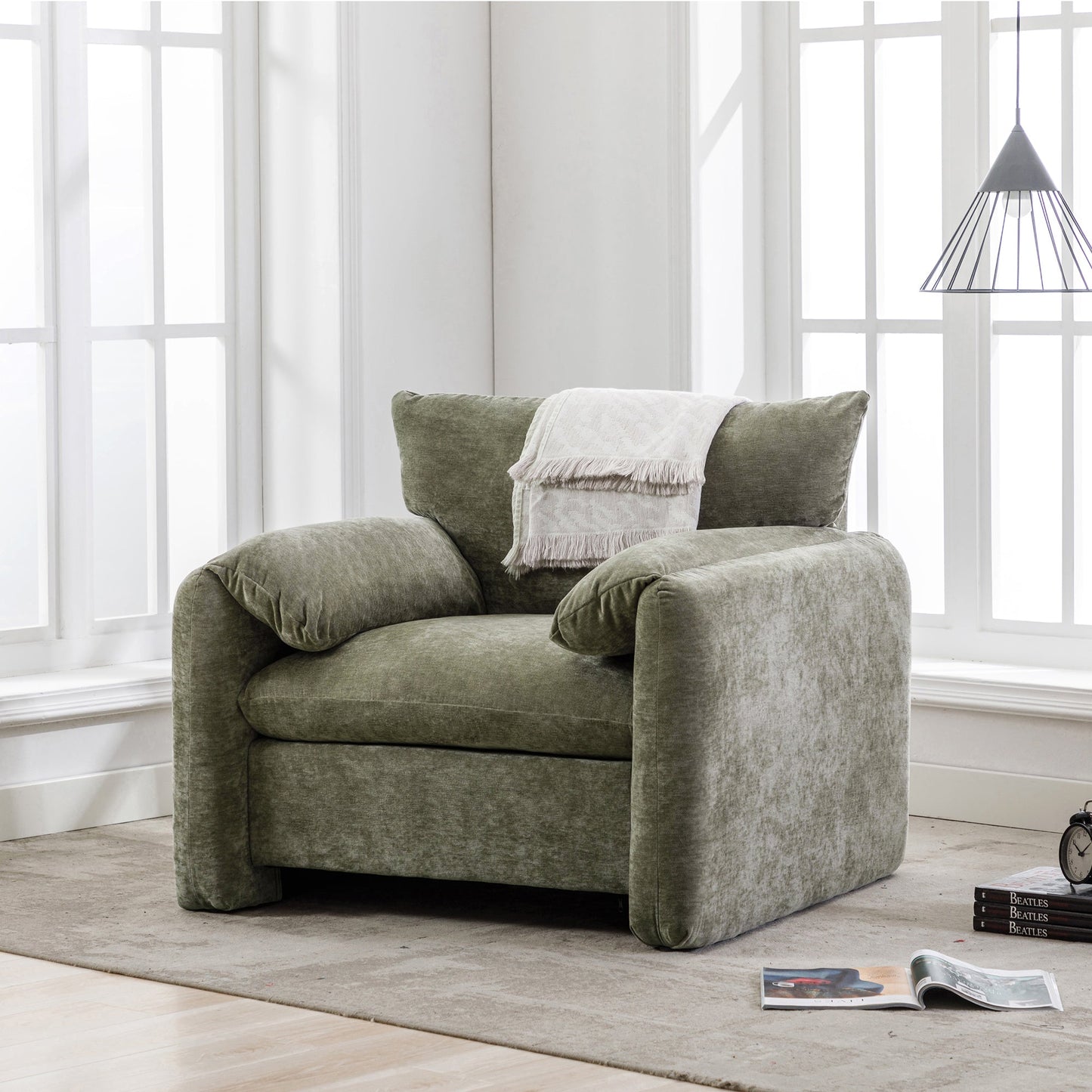 Nolan Oversized Chenille Armchair