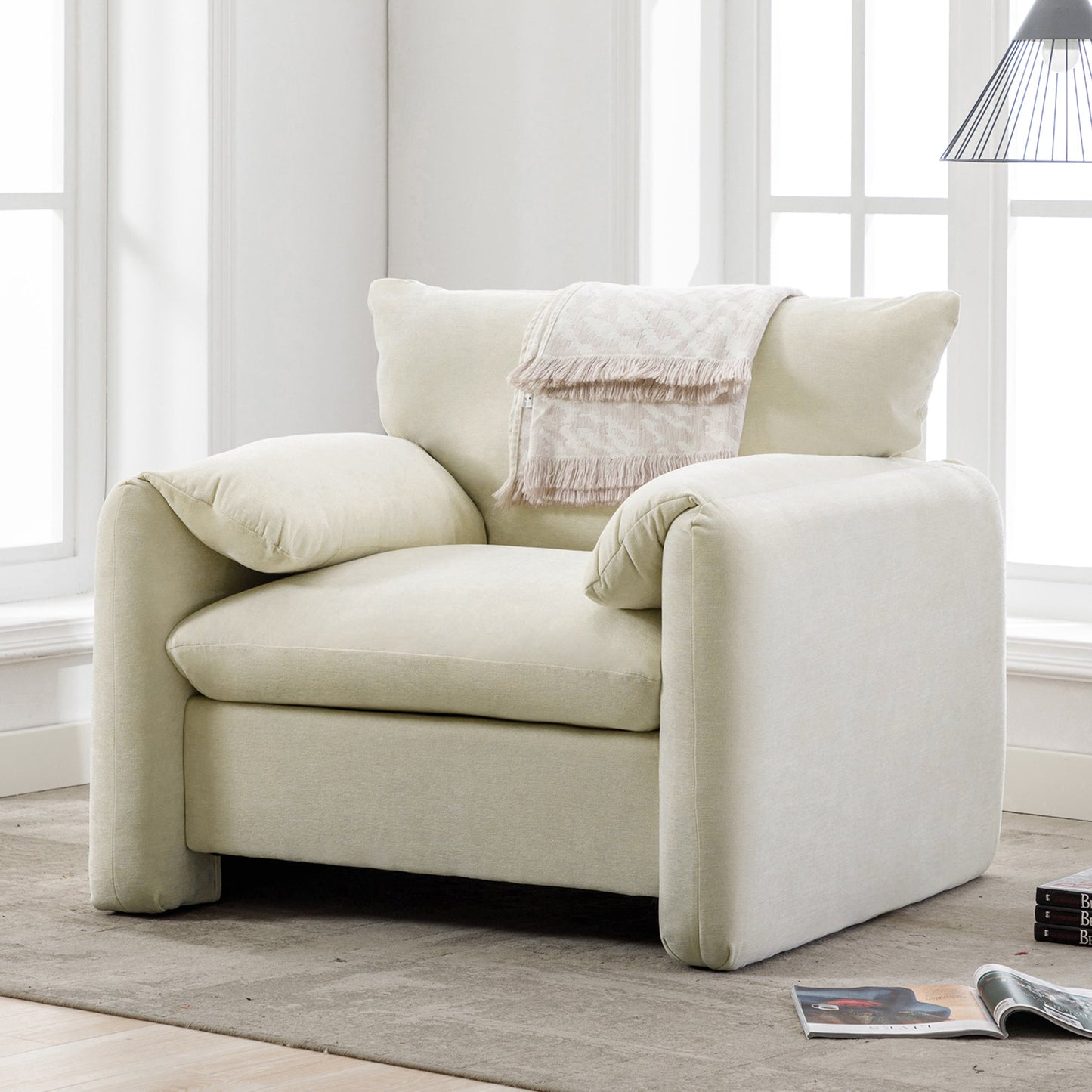 Nolan Oversized Chenille Armchair