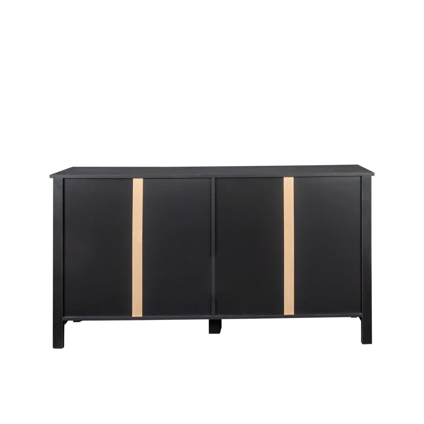 Nook Storage Cabinet with 4 Doors and 4 Open Shelves