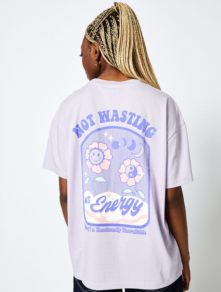 Not Wasting My Energy T-Shirt Lilac