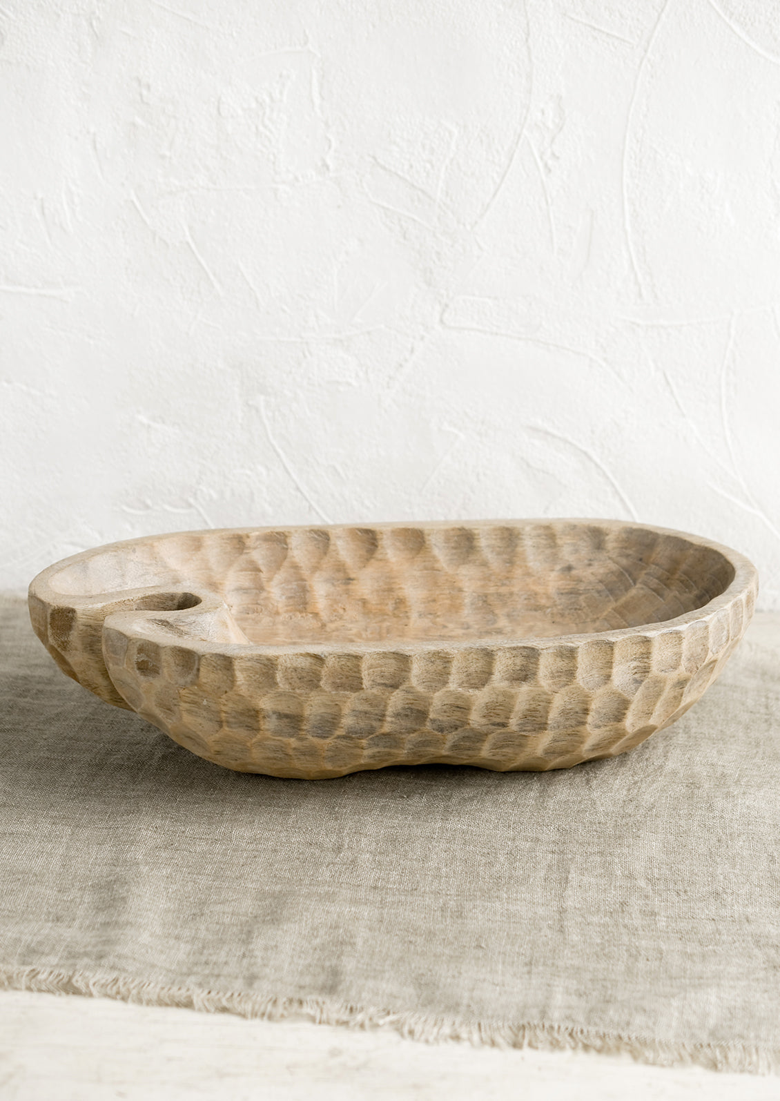 Notched Mango Wood Bowl