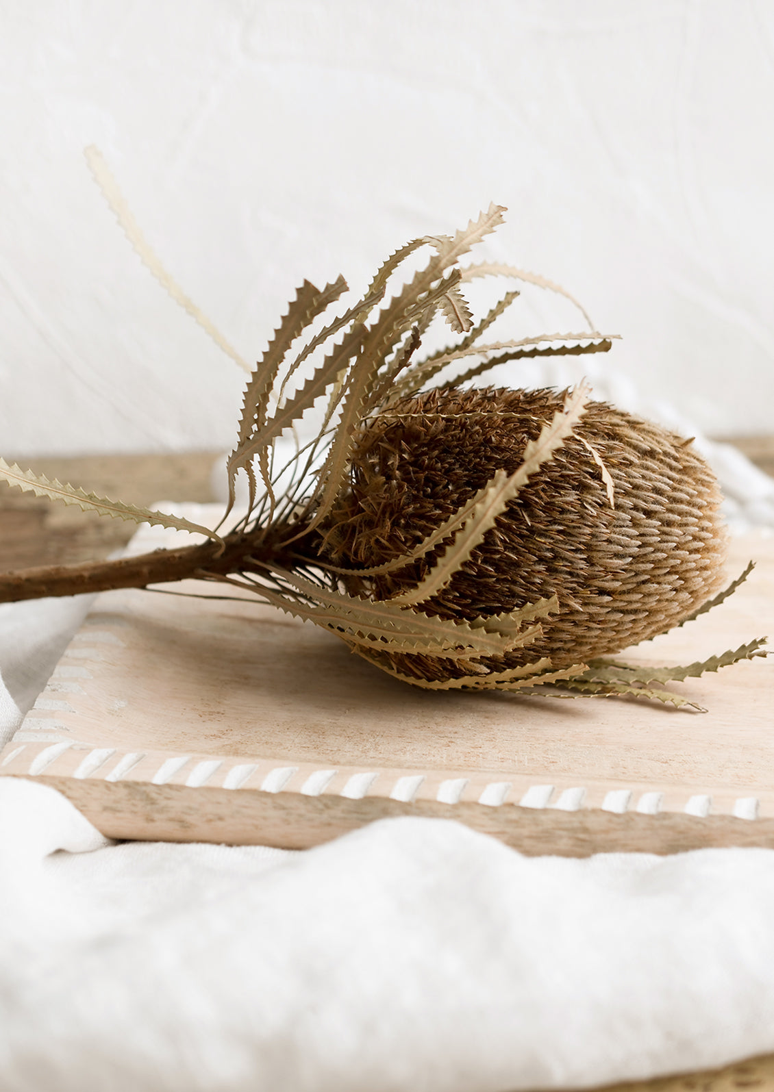 Notched Edge Wooden Tray