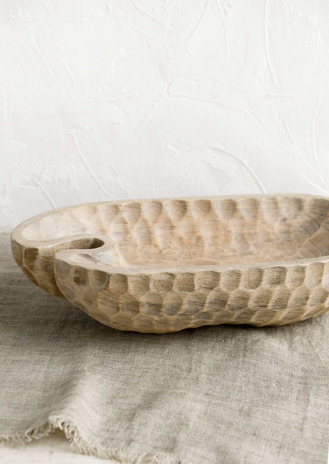Notched Mango Wood Bowl