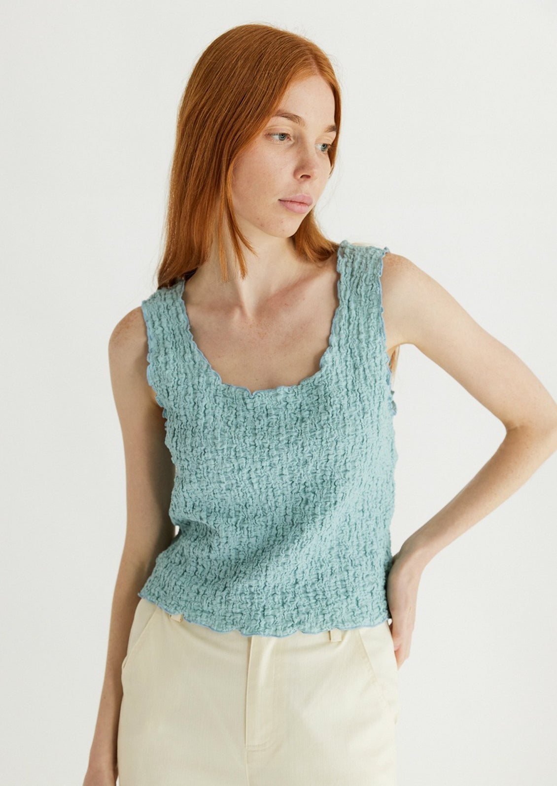 Nuria Crinkle Tank