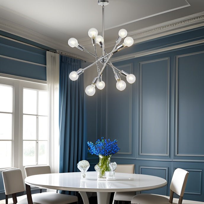 Oceanic 10-Light Modern Chandelier with Adjustable Arms