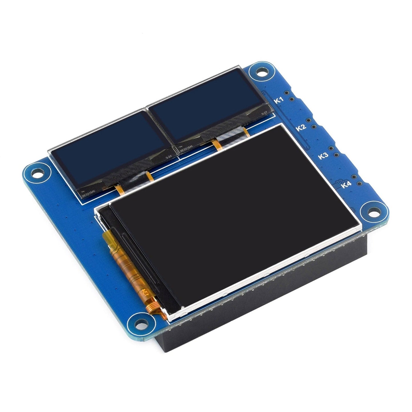 OLED/LCD Triple Screen HAT for Raspberry Pi