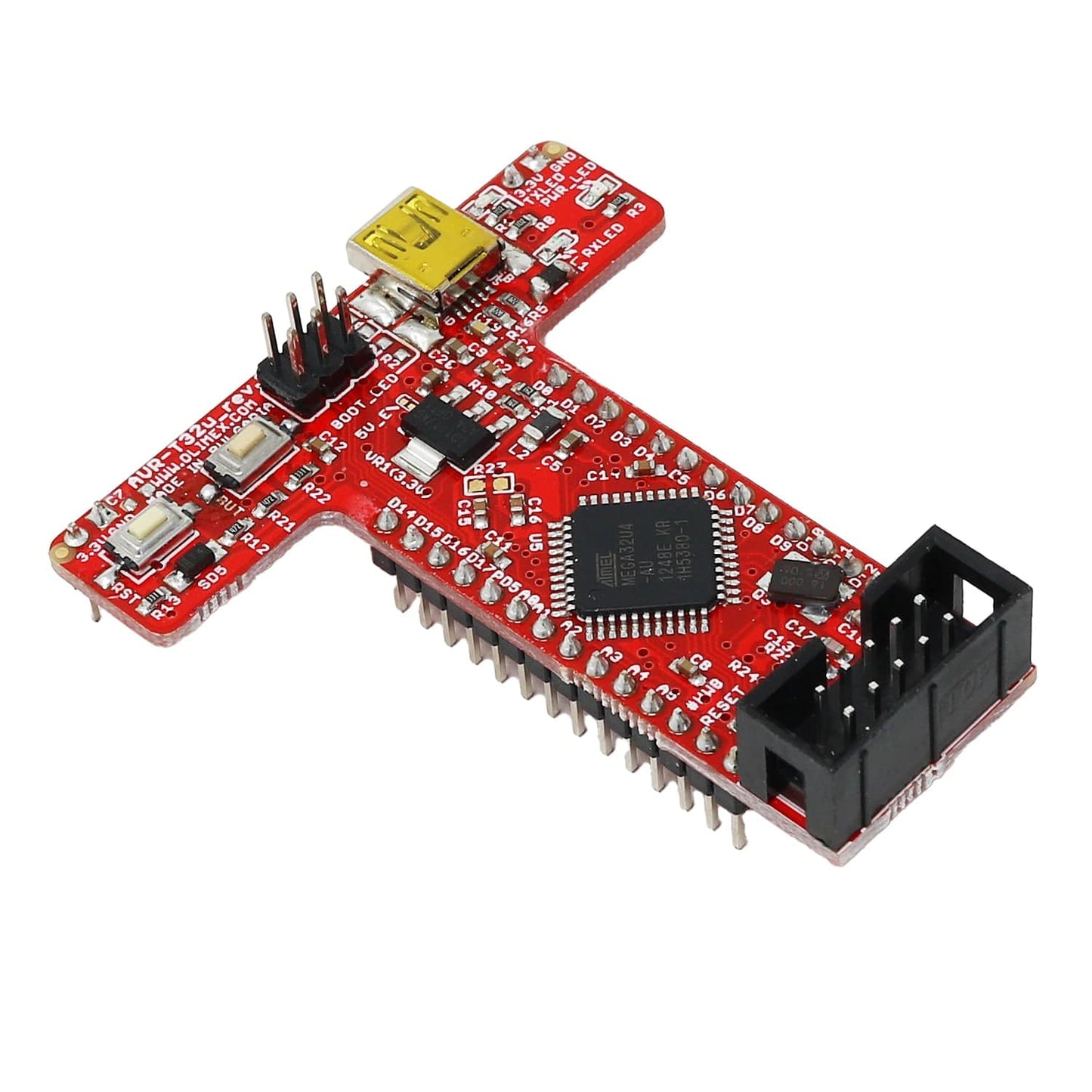 Olimex AVR-T32U4 Breadboard-friendly ATMEGA32U4 Microcontroller