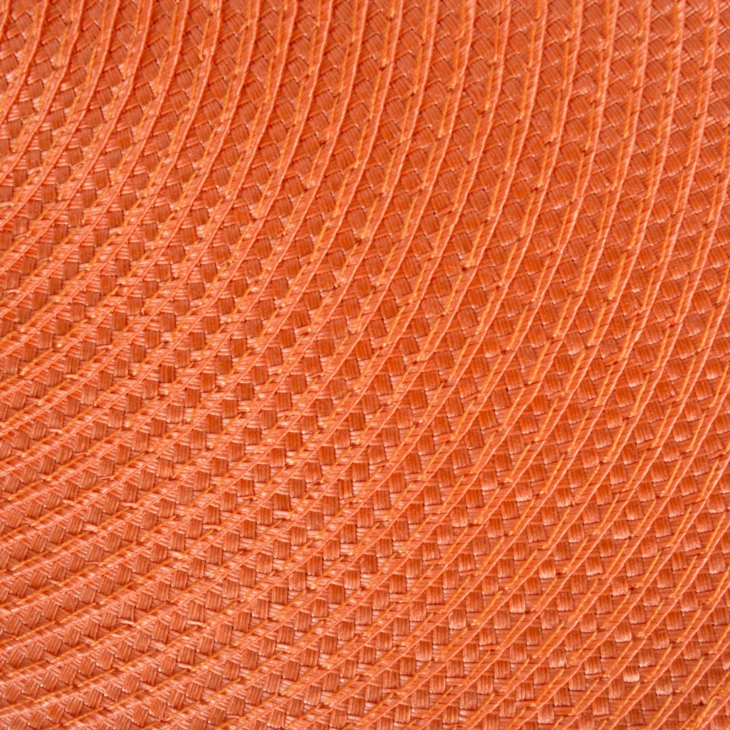Orange Round Woven Placemats, Set Of 6