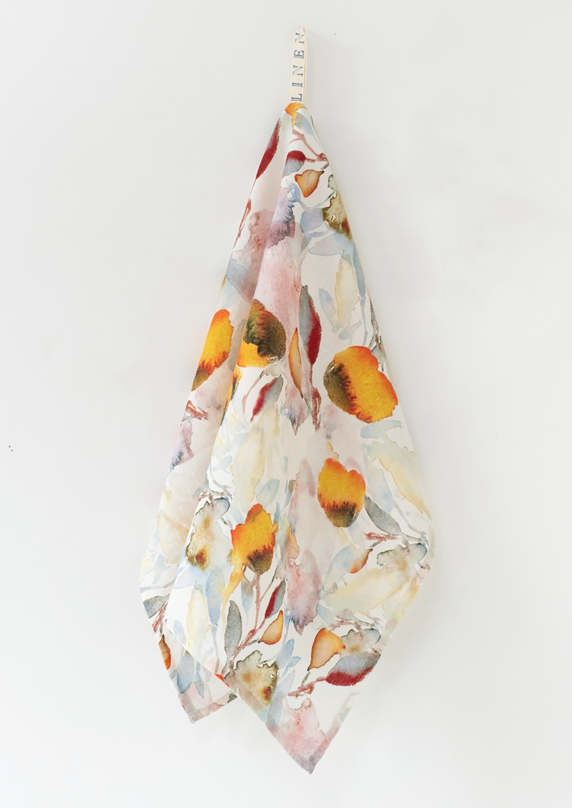 Botanical Print Linen Tea Towel