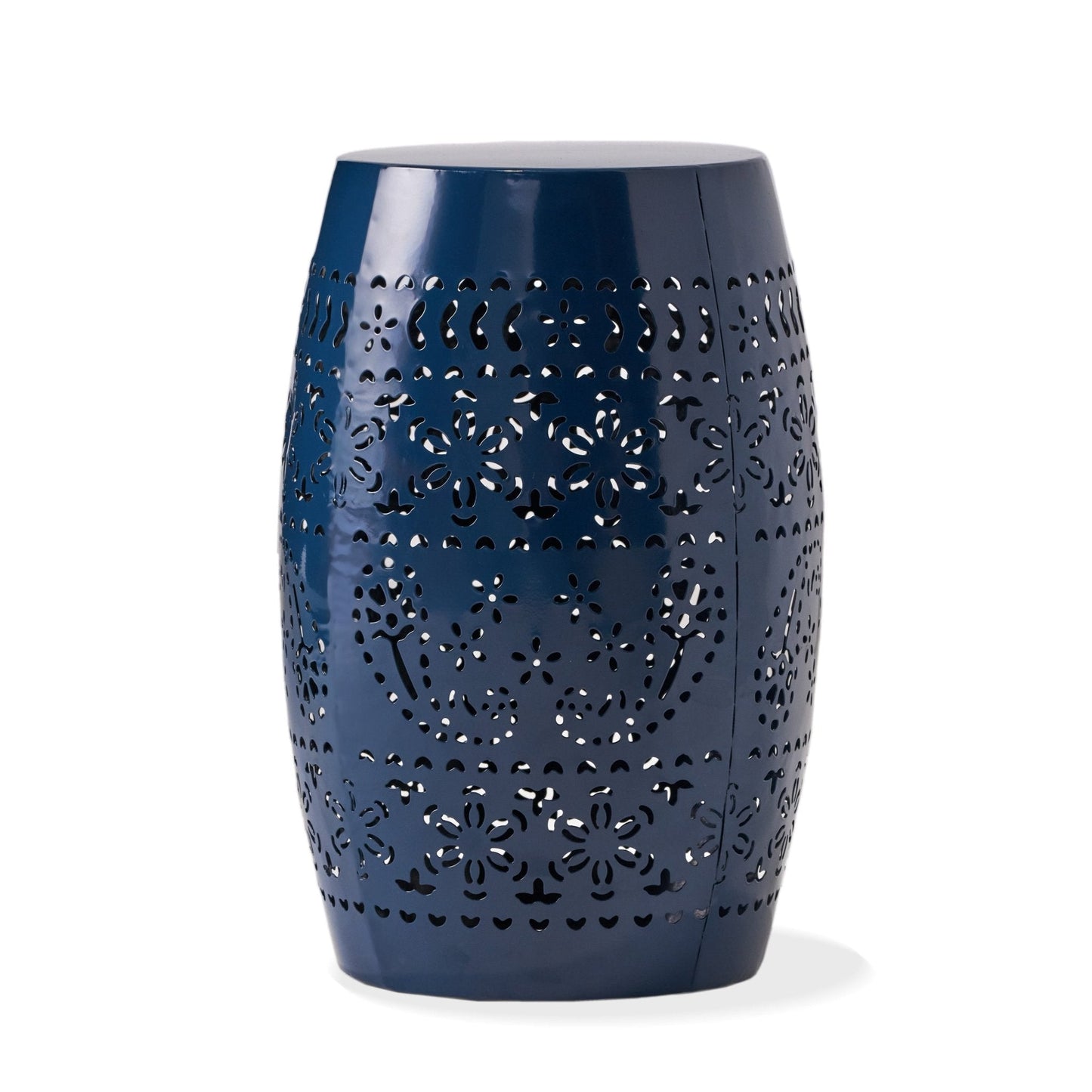 Orchid 12" Outdoor Side Table with Barrel Shape