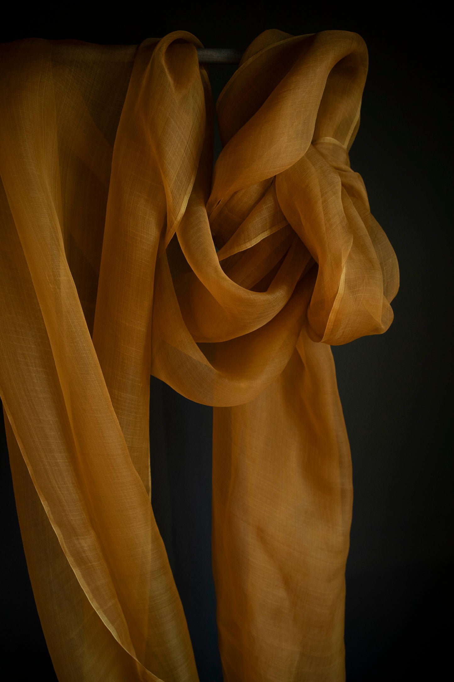 Ochre {Gossamer Organic Silk Fabric}