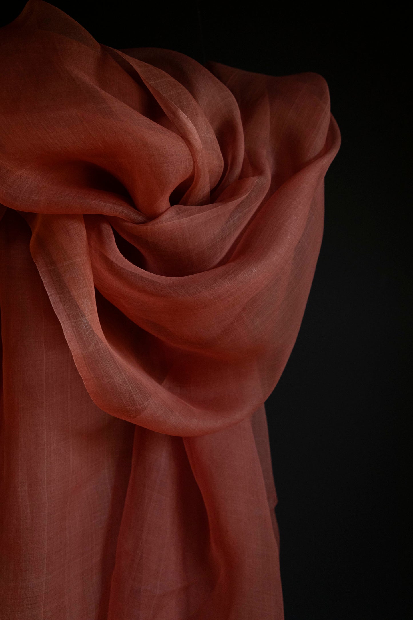Copper Rose {Gossamer Organic Silk Fabric}