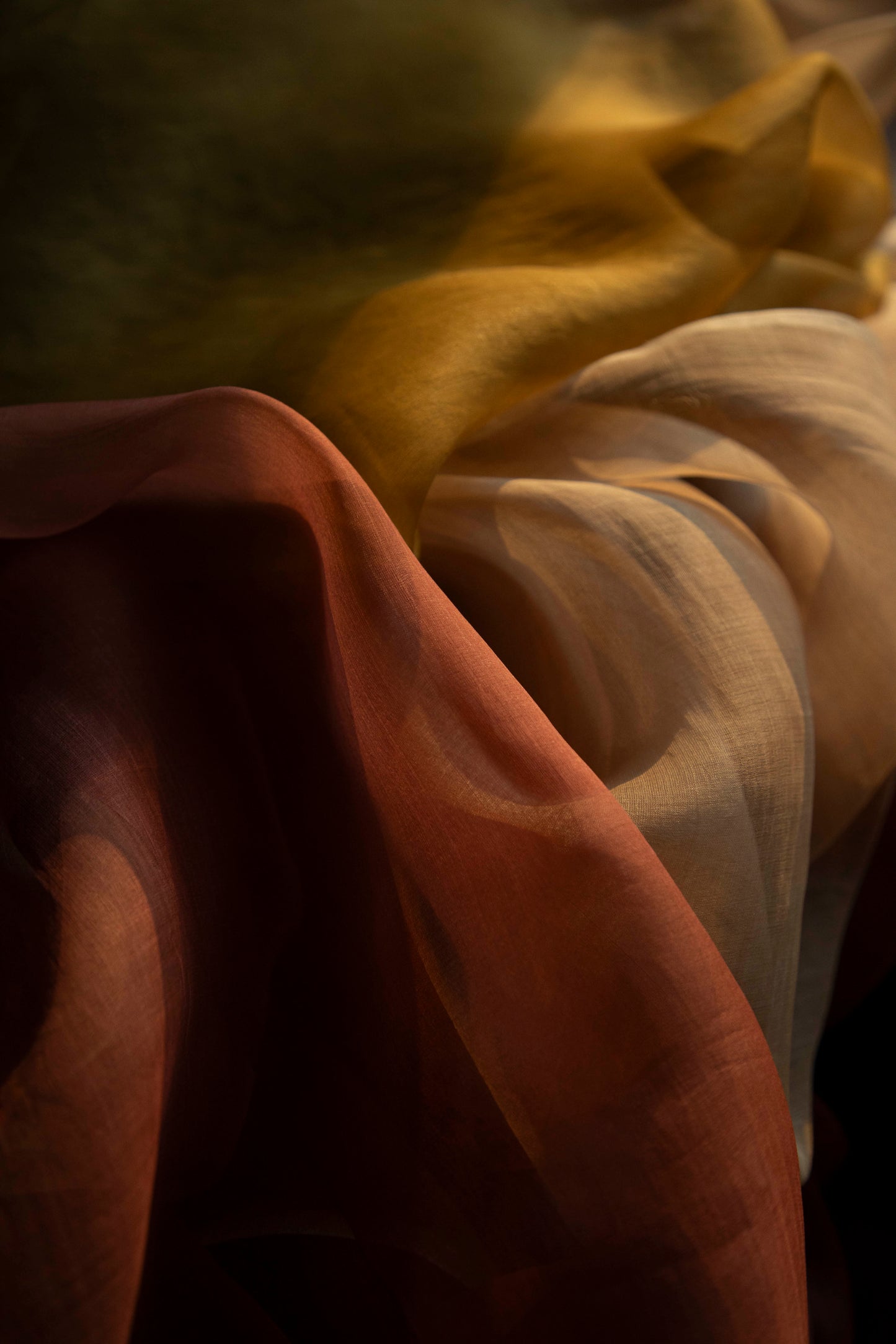 Copper Rose {Gossamer Organic Silk Fabric}