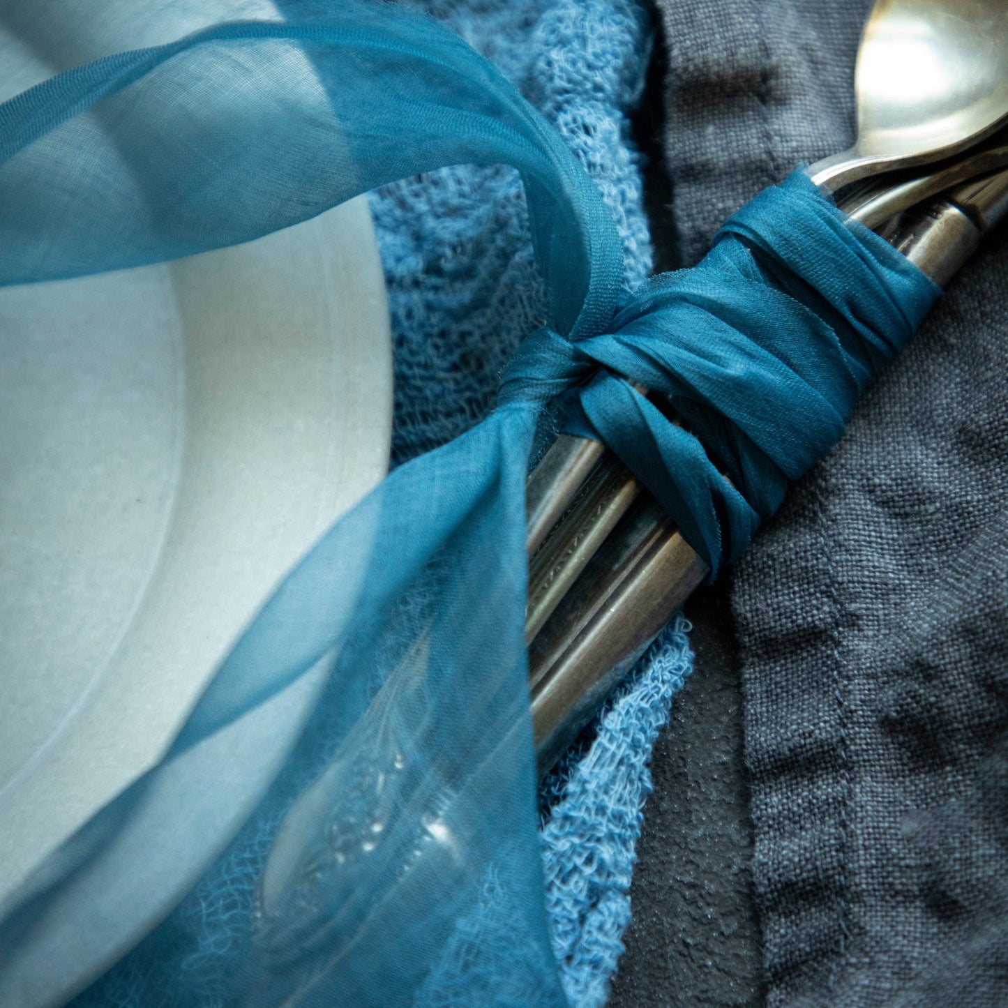 Indigo {Organza} Silk Ribbon