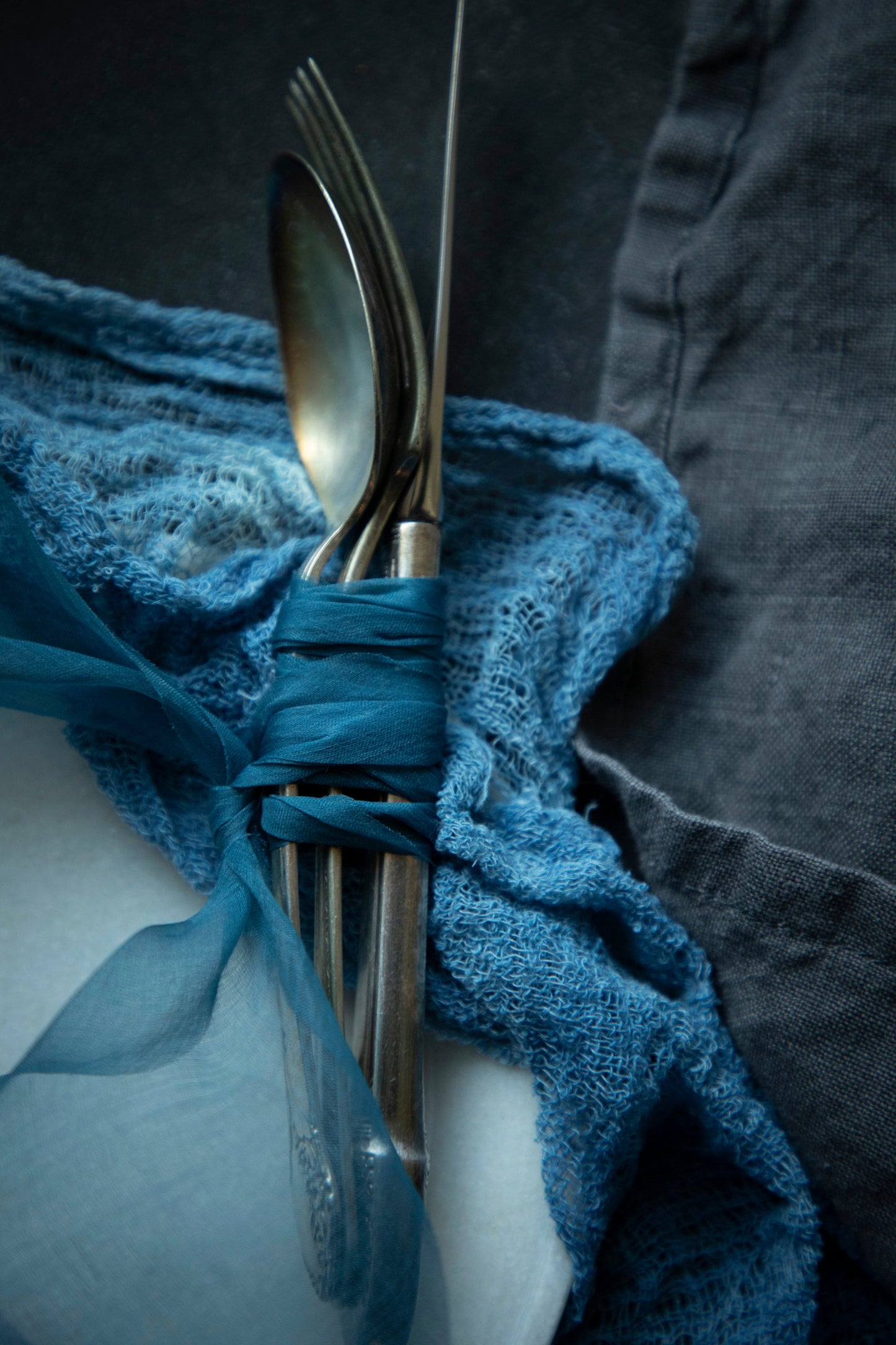 Indigo {Organza} Silk Ribbon