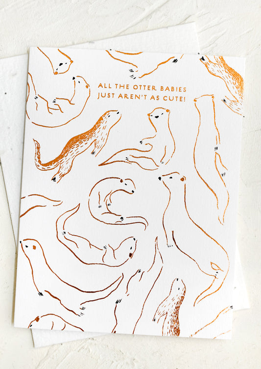 All The Otter Babies Card
