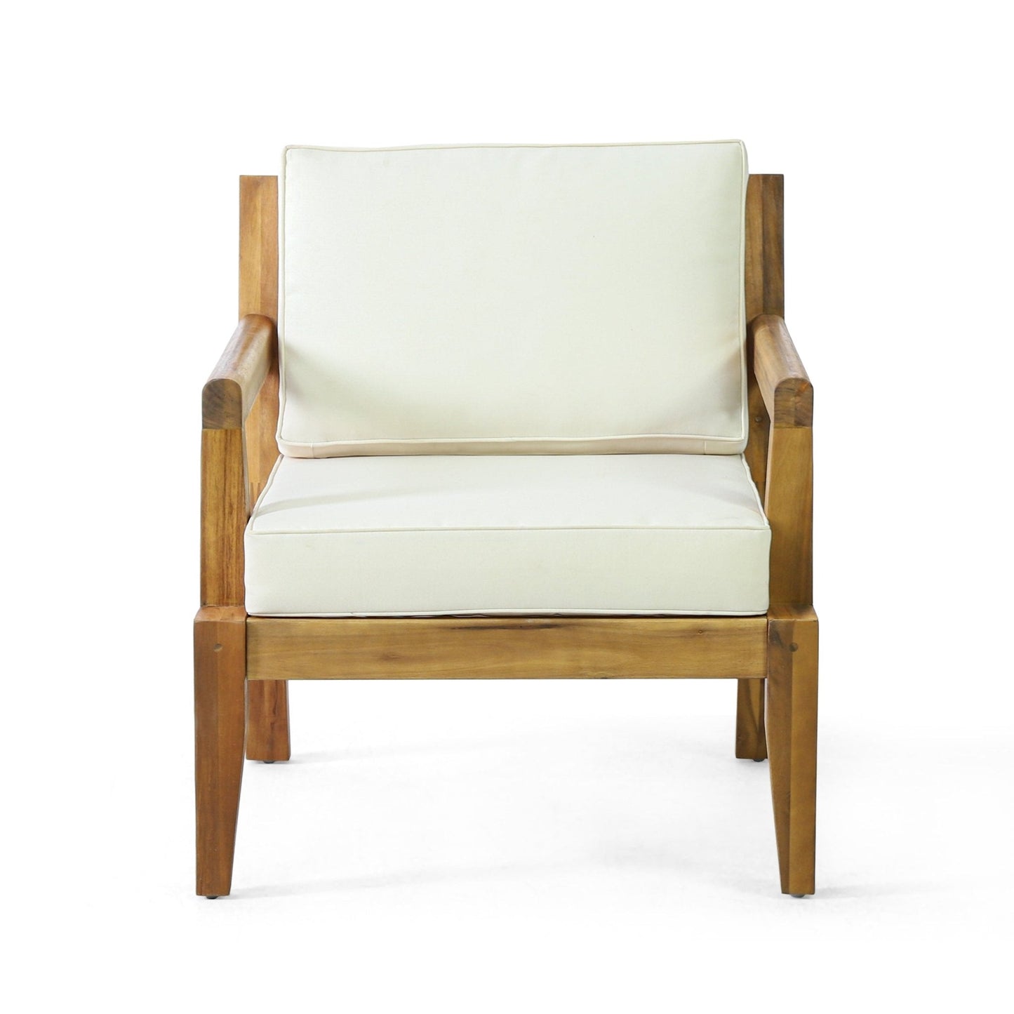 Outdoor Acacia Wood Chair with Cushions