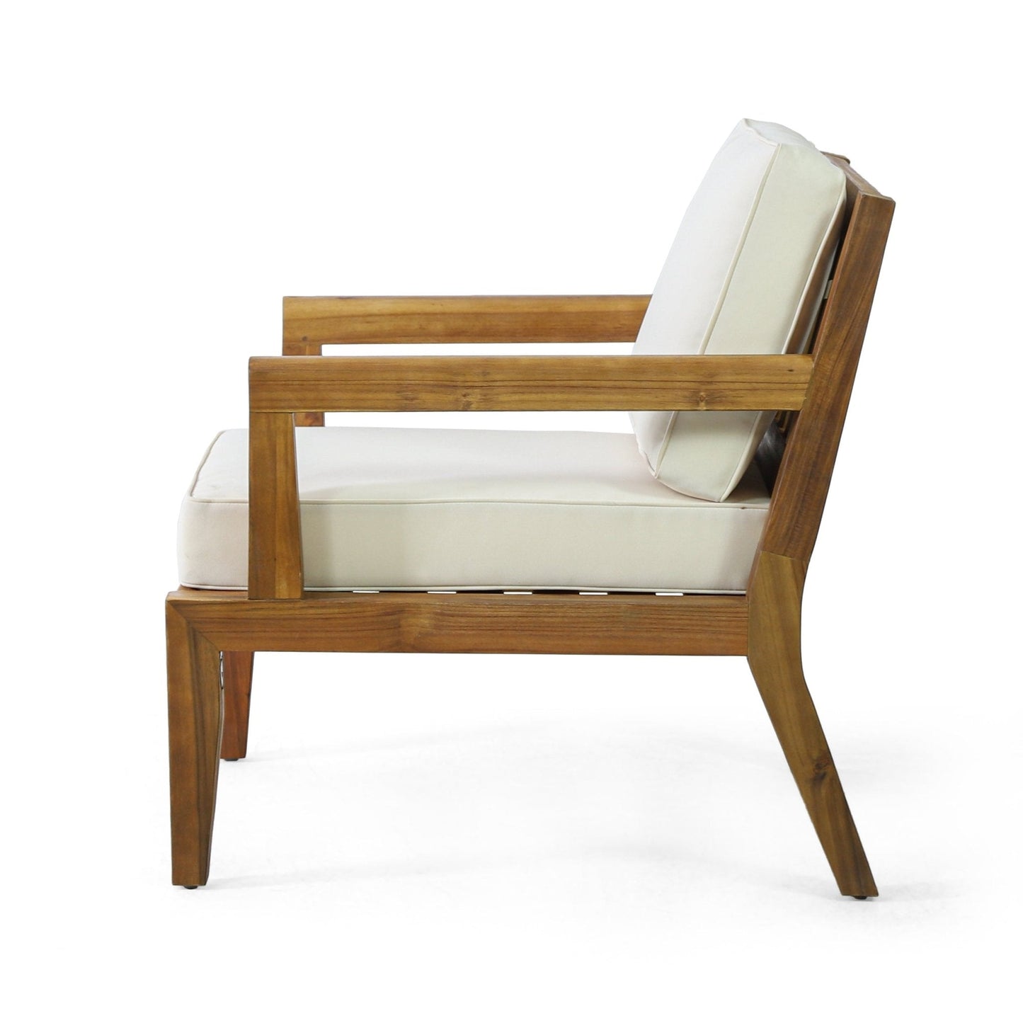 Outdoor Acacia Wood Chair with Cushions