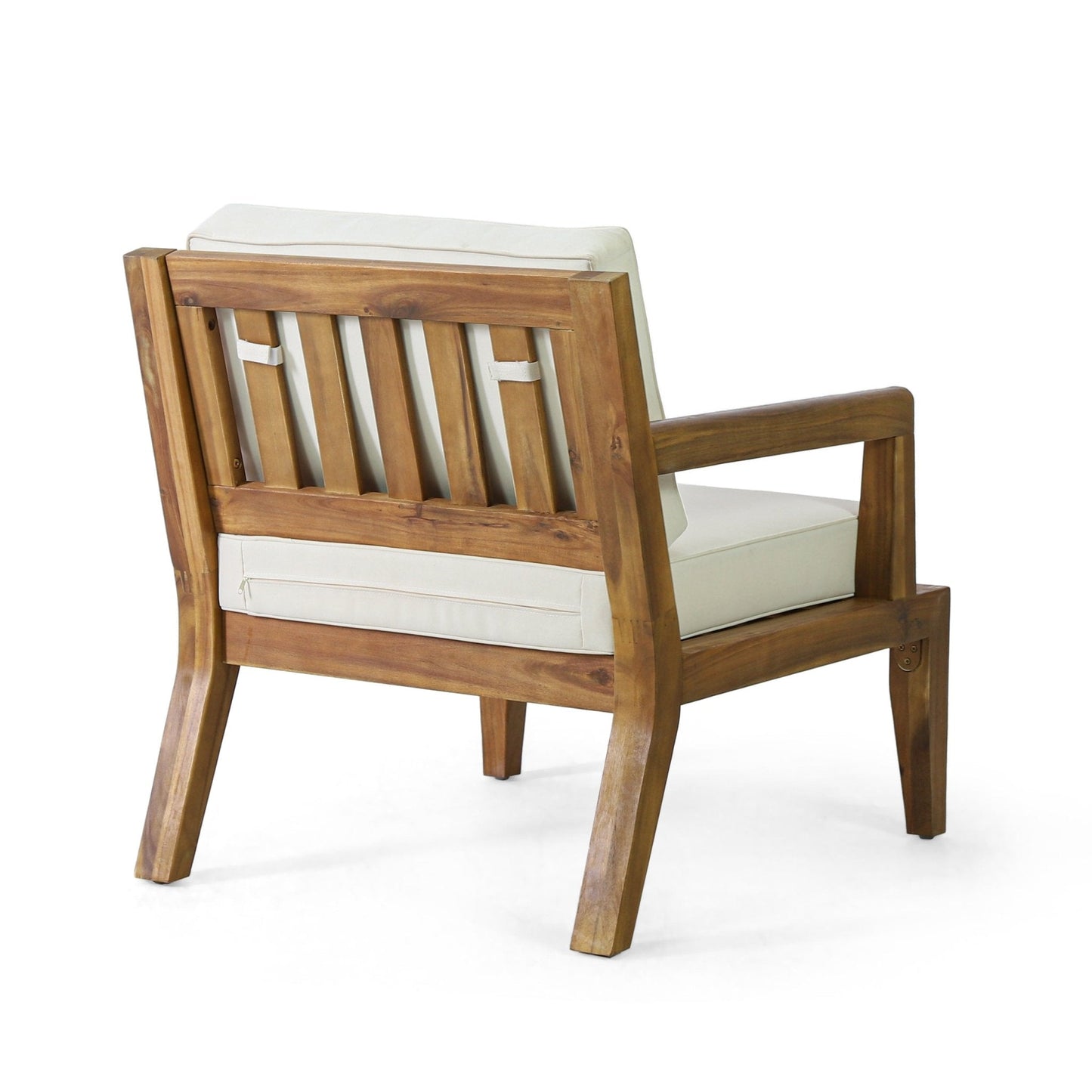 Outdoor Acacia Wood Chair with Cushions
