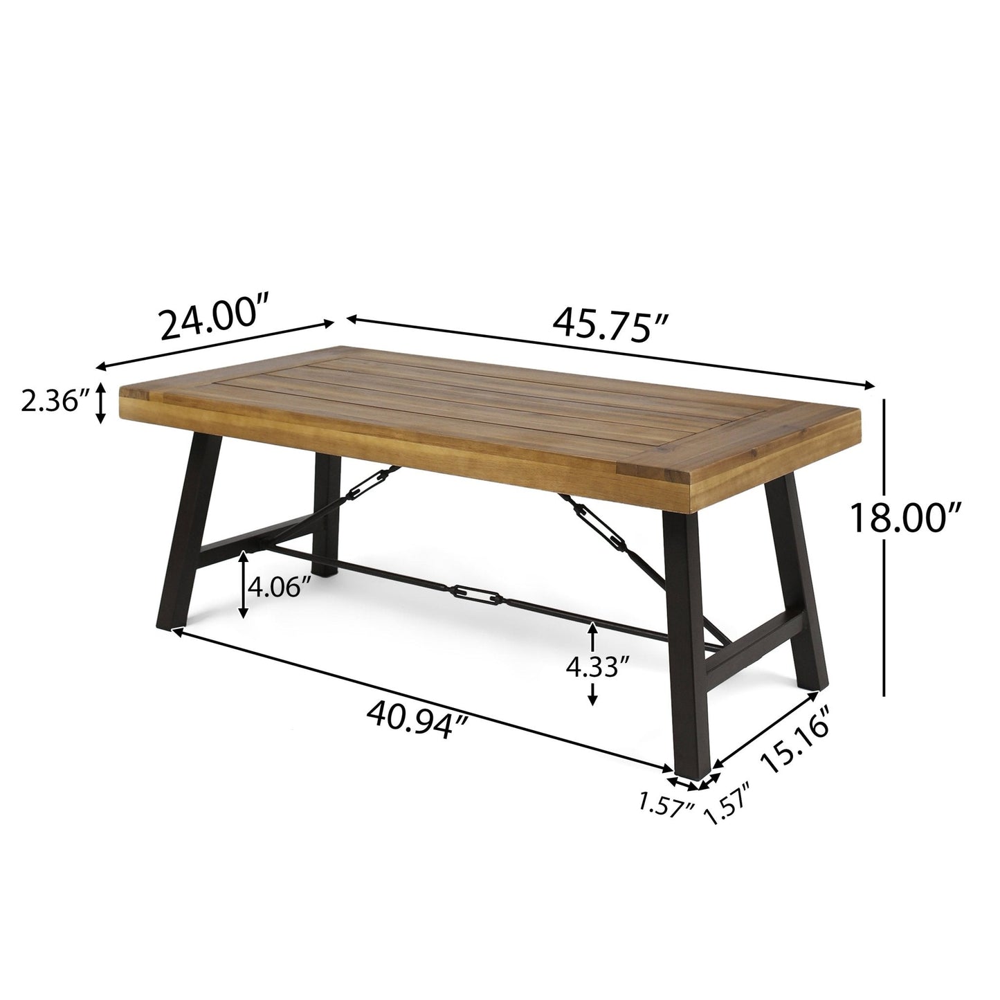 Outdoor Acacia Wood Coffee Table