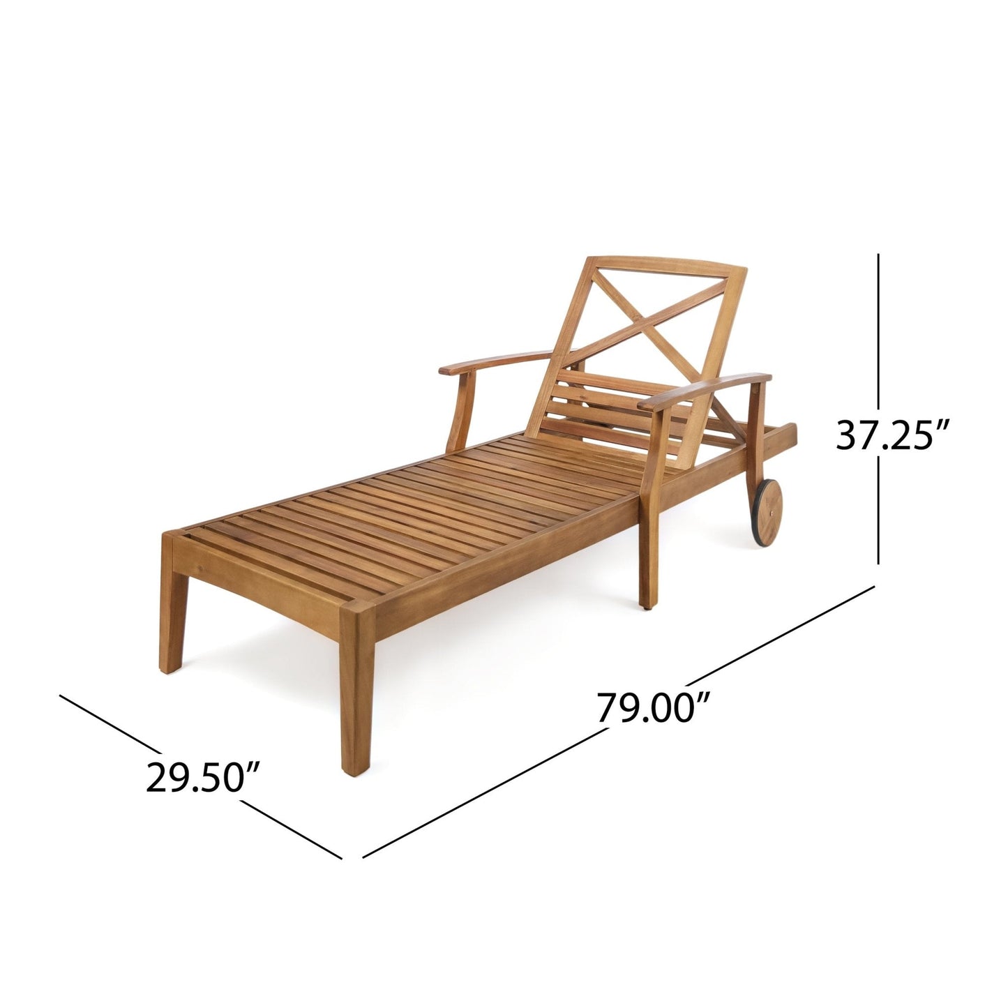Outdoor Chaise Lounge with Adjustable Seating and Wheels